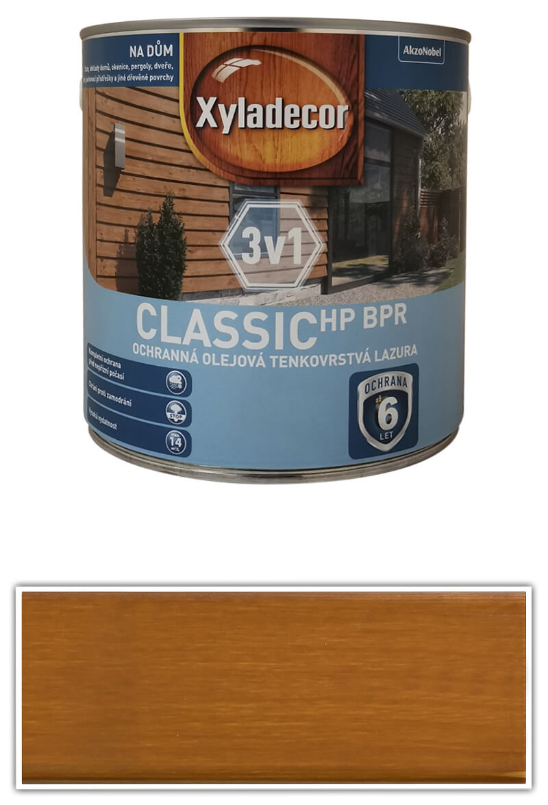 XYLADECOR Classic HP BPR 3v1 - ochranná olejová tenkovrstvá lazura na dřevo 2.5 l Pinie