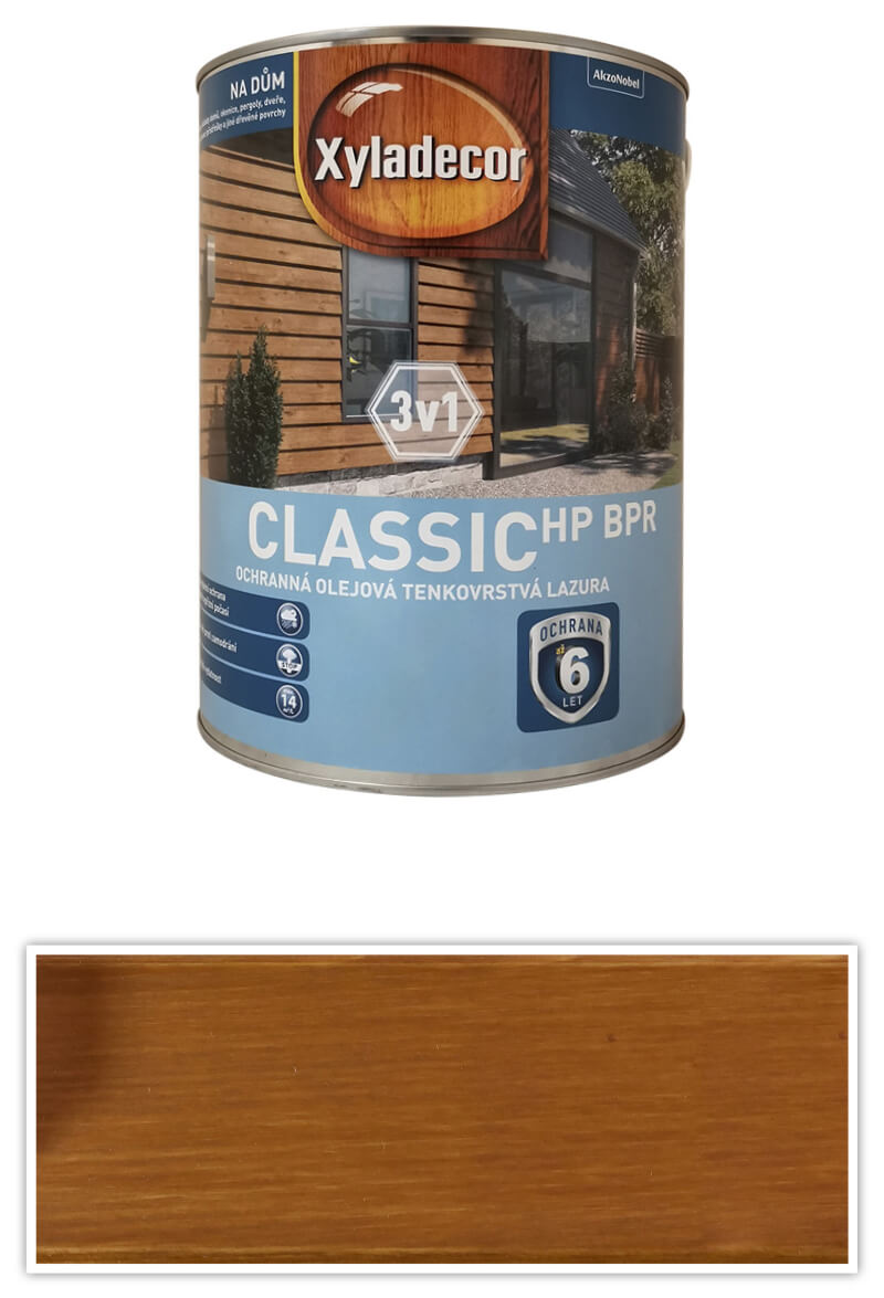 XYLADECOR Classic HP BPR 3v1 - ochranná olejová tenkovrstvá lazura na dřevo 5 l Antická pinie