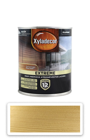 XYLADECOR Extreme - prémiová olejová lazura na dřevo 0.75 l Bezbarvý