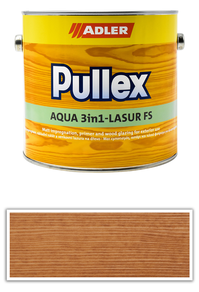 ADLER Pullex Aqua 3in1-Lasur FS - tenkovrstvá matná lazura na dřevo v exteriéru 2.5 l Modřín