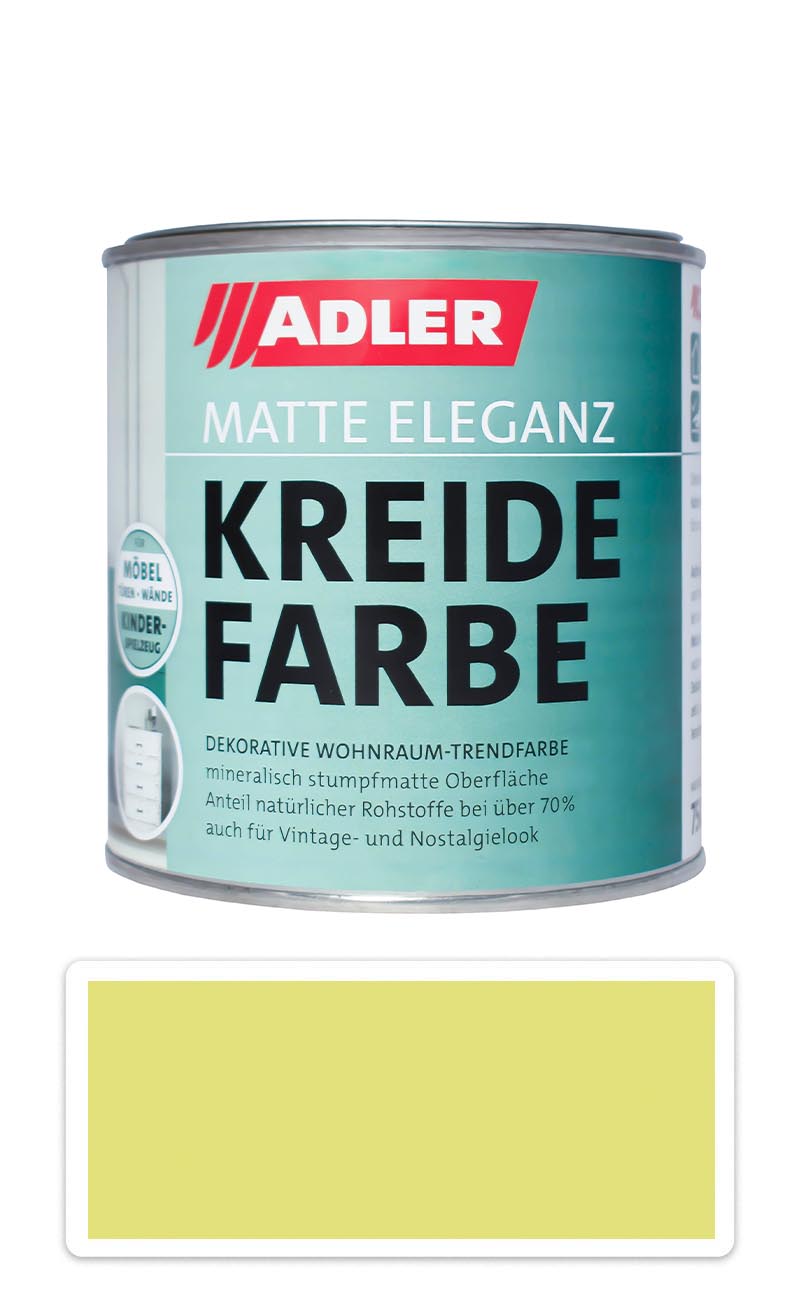 ADLER Kreidefarbe - univerzální vodou ředitelná křídová barva do interiéru 0.375 l Frauenmantel