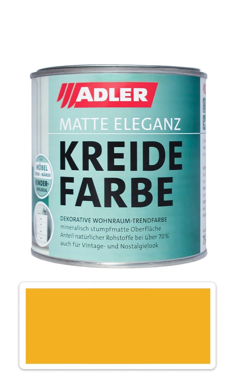 ADLER Kreidefarbe - univerzální vodou ředitelná křídová barva do interiéru 0.375 l Goldrute