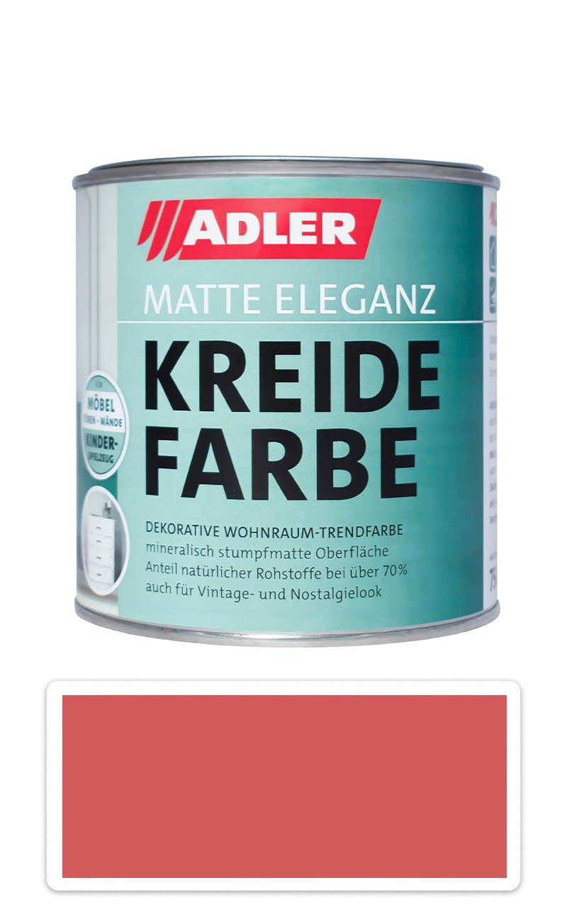 ADLER Kreidefarbe - univerzální vodou ředitelná křídová barva do interiéru 0.75 l Alpenrose