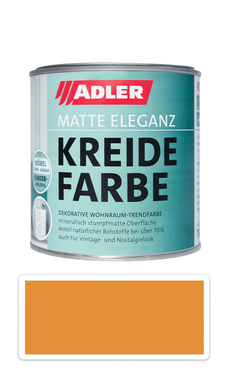 ADLER Kreidefarbe - univerzální vodou ředitelná křídová barva do interiéru 0.75 l Bergfink