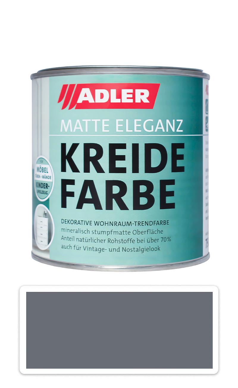 ADLER Kreidefarbe - univerzální vodou ředitelná křídová barva do interiéru 0.75 l Wildschwein