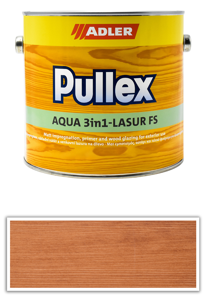 ADLER Pullex Aqua 3in1-Lasur FS - tenkovrstvá matná lazura na dřevo v exteriéru 2.5 l Borovice