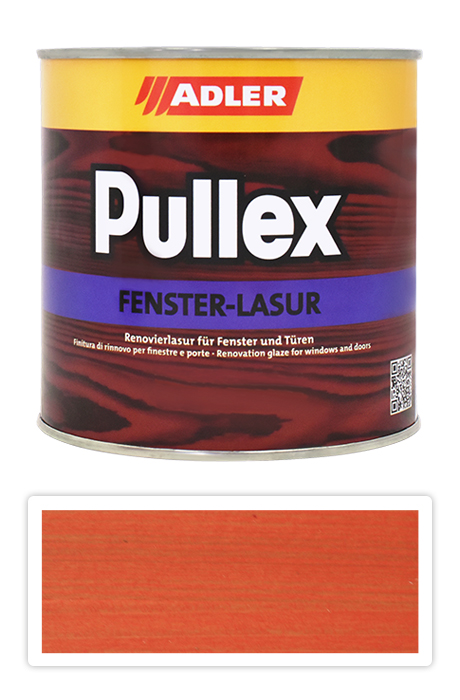 ADLER Pullex Fenster Lasur - renovační lazura na okna a dveře 0.75 l Grosser Feuerfalter ST 08/4