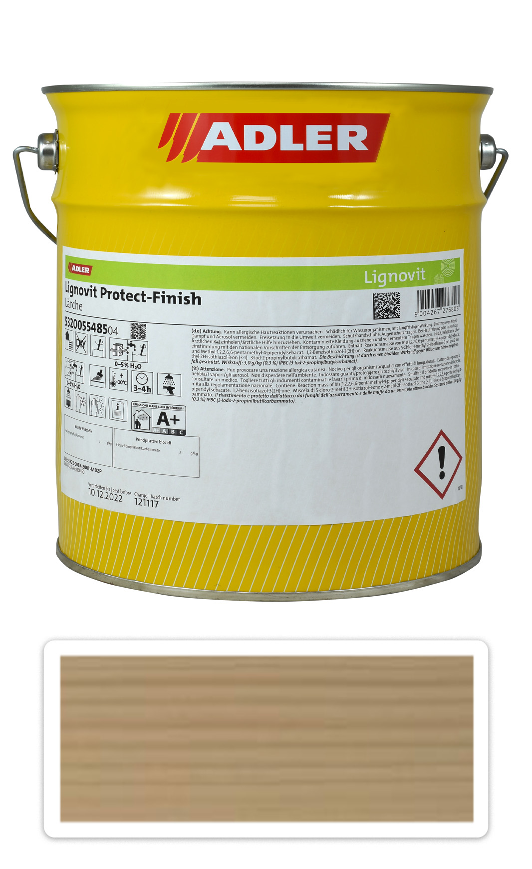 Adler Lignovit Protect Finish - vodou ředitelná UV ochrana 22 l Fichte / Smrk 55484