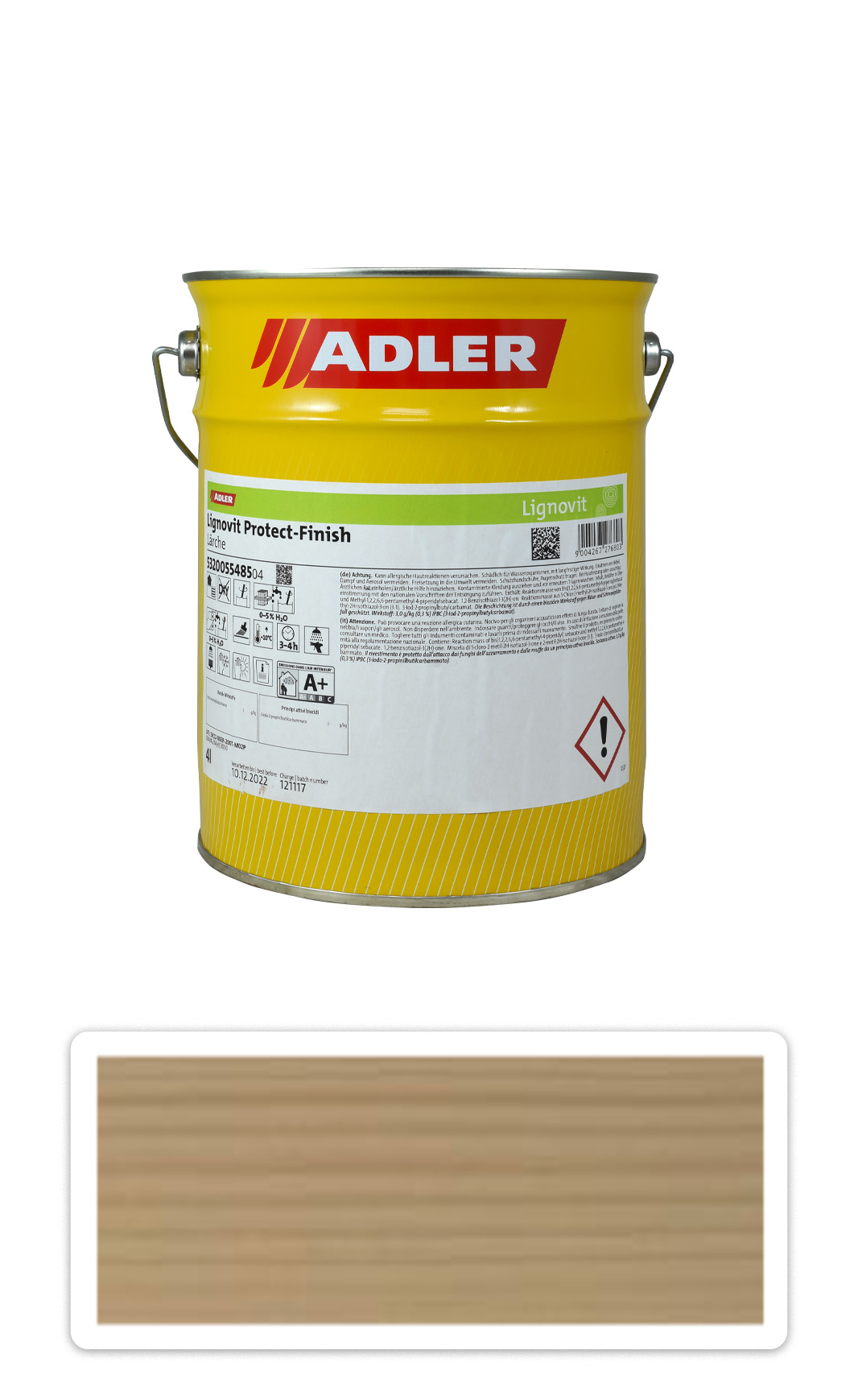 Adler Lignovit Protect Finish - vodou ředitelná UV ochrana 4 l Fichte / Smrk 55484