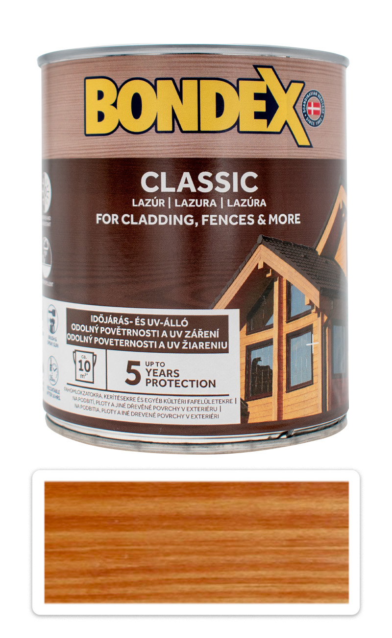 BONDEX Classic - matná tenkovrstvá syntetická lazura 0.75 l Teak