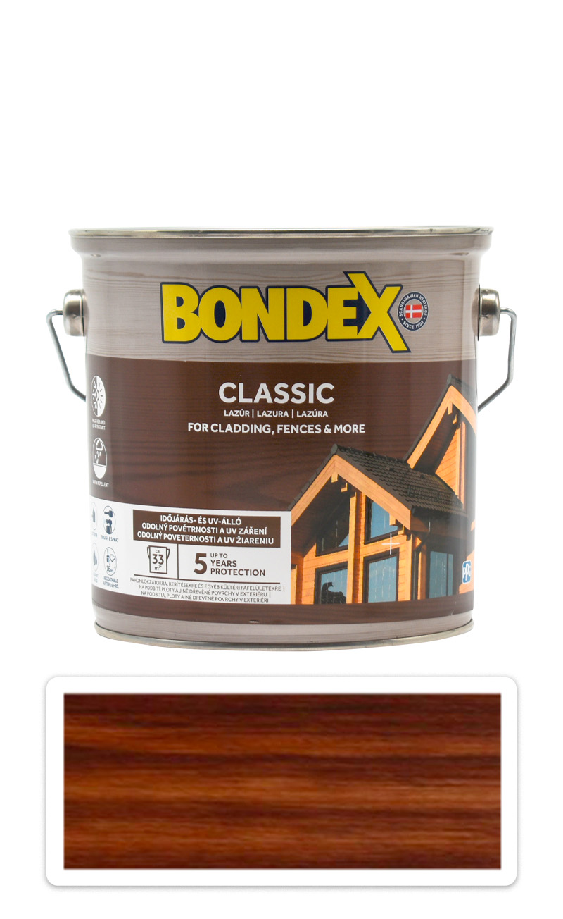 BONDEX Classic - matná tenkovrstvá syntetická lazura 2.5 l Palisandr