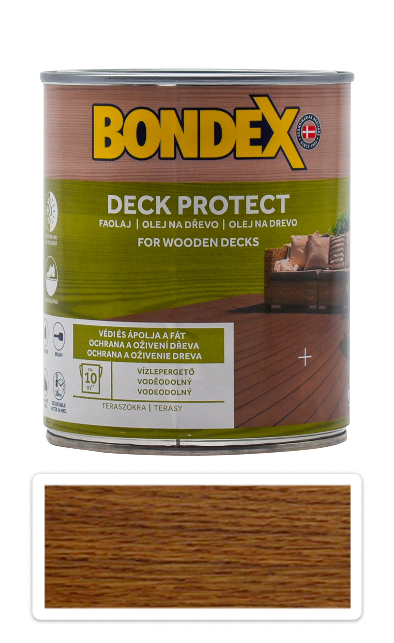 BONDEX Deck Protect - ochranný syntetický olej na dřevo v exteriéru 0.75 l Dub