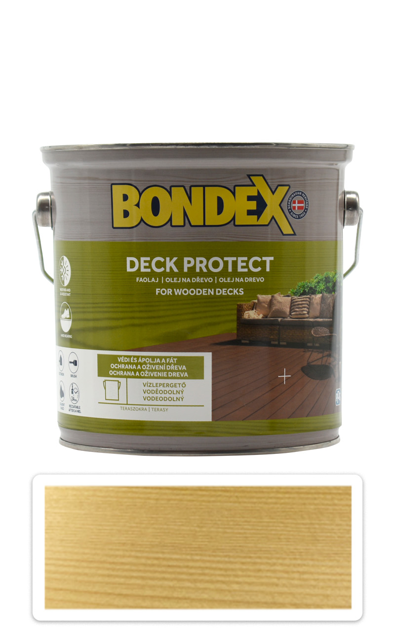 BONDEX Deck Protect - ochranný syntetický olej na dřevo v exteriéru 2.5 l Bezbarvý