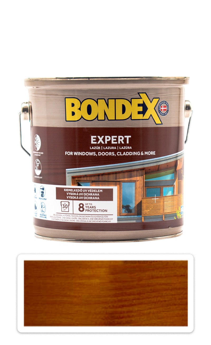 BONDEX Expert - silnovrstvá syntetická lazura na dřevo v exteriéru 2.5 l Teak