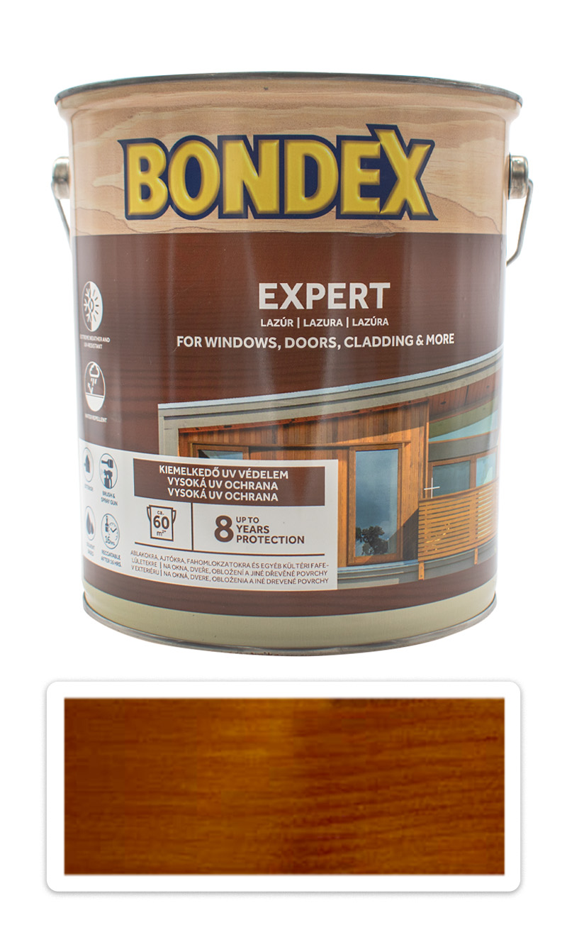 BONDEX Expert - silnovrstvá syntetická lazura na dřevo v exteriéru  5 l Teak