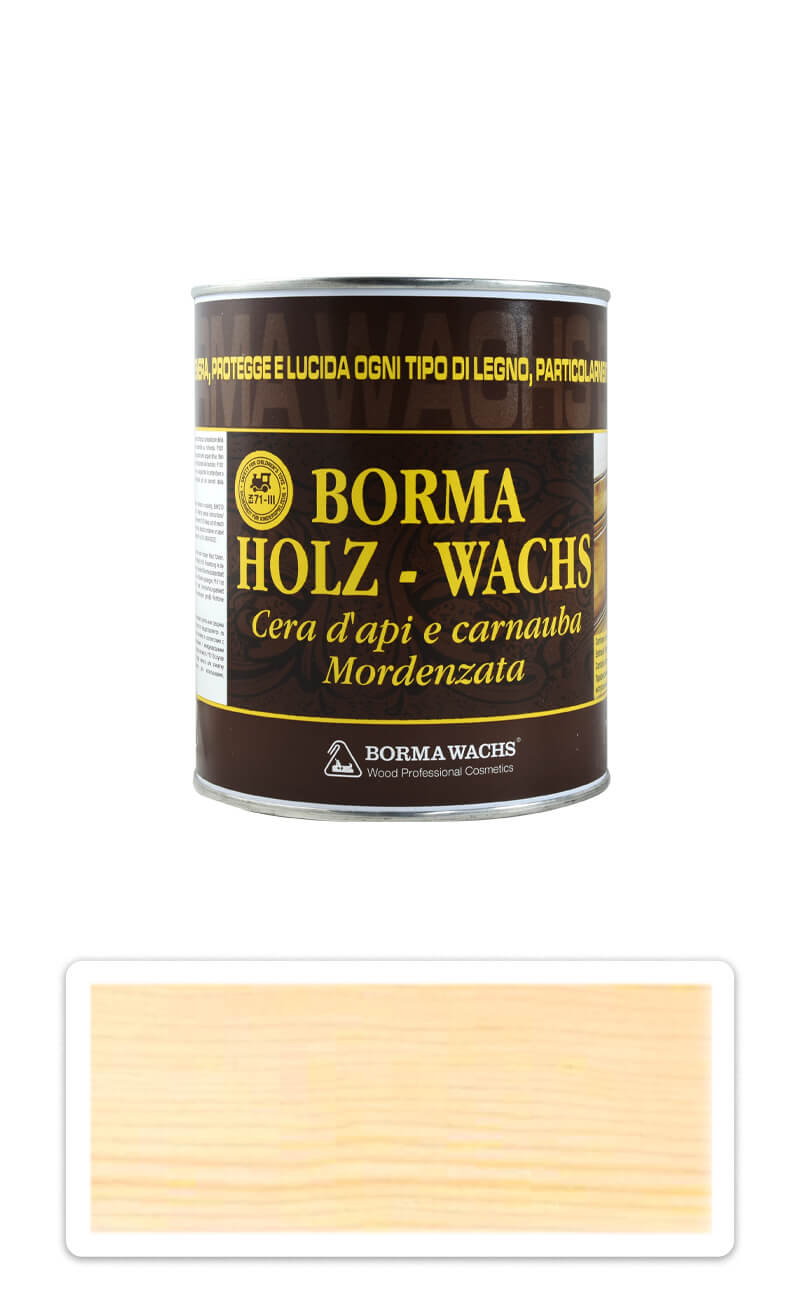 BORMA Holzwachs - krémový včelí vosk v pastě 1 l Bezbarvý