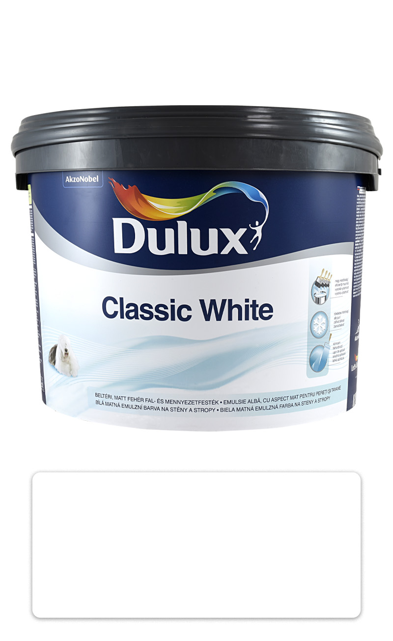 DULUX Classic White - akrylátová malířská barva do interiéru 10 l Bílá