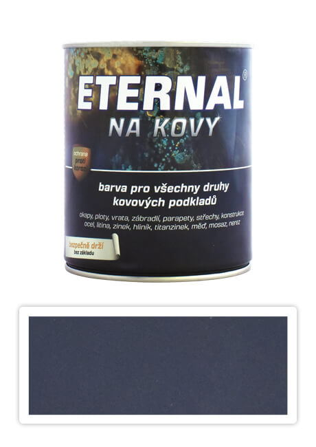 ETERNAL Na kovy - antikorozní barva na kov 0.35 l Kovářská tmavě šedá 454