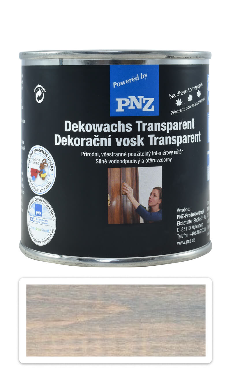 PNZ Dekorační vosk Transparent 0.25 l Holubí modř