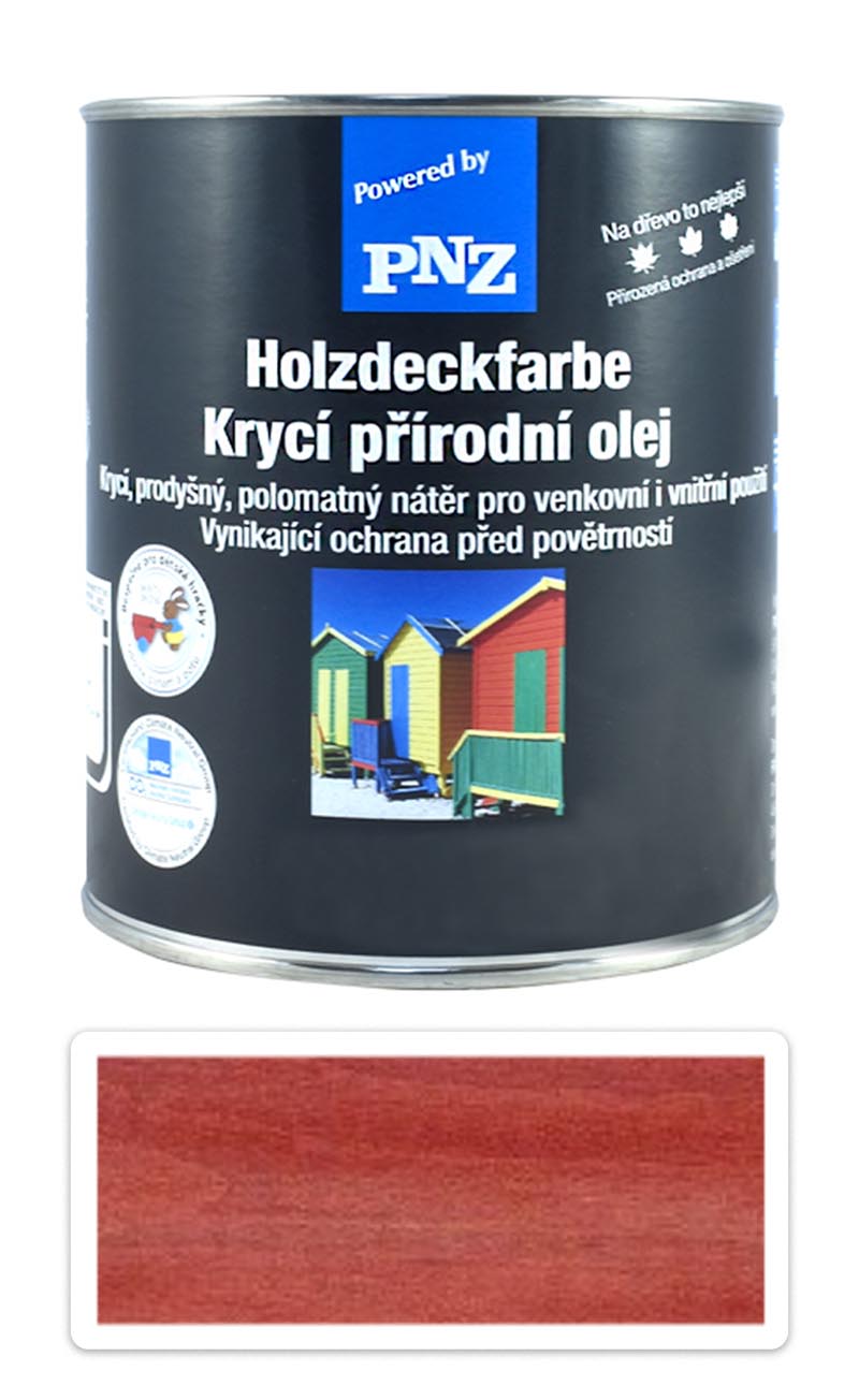 PNZ Krycí přírodní olej 0.75 l Karmínově červená