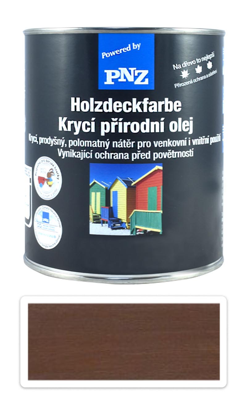 PNZ Krycí přírodní olej 0.75 l Střední hnědá