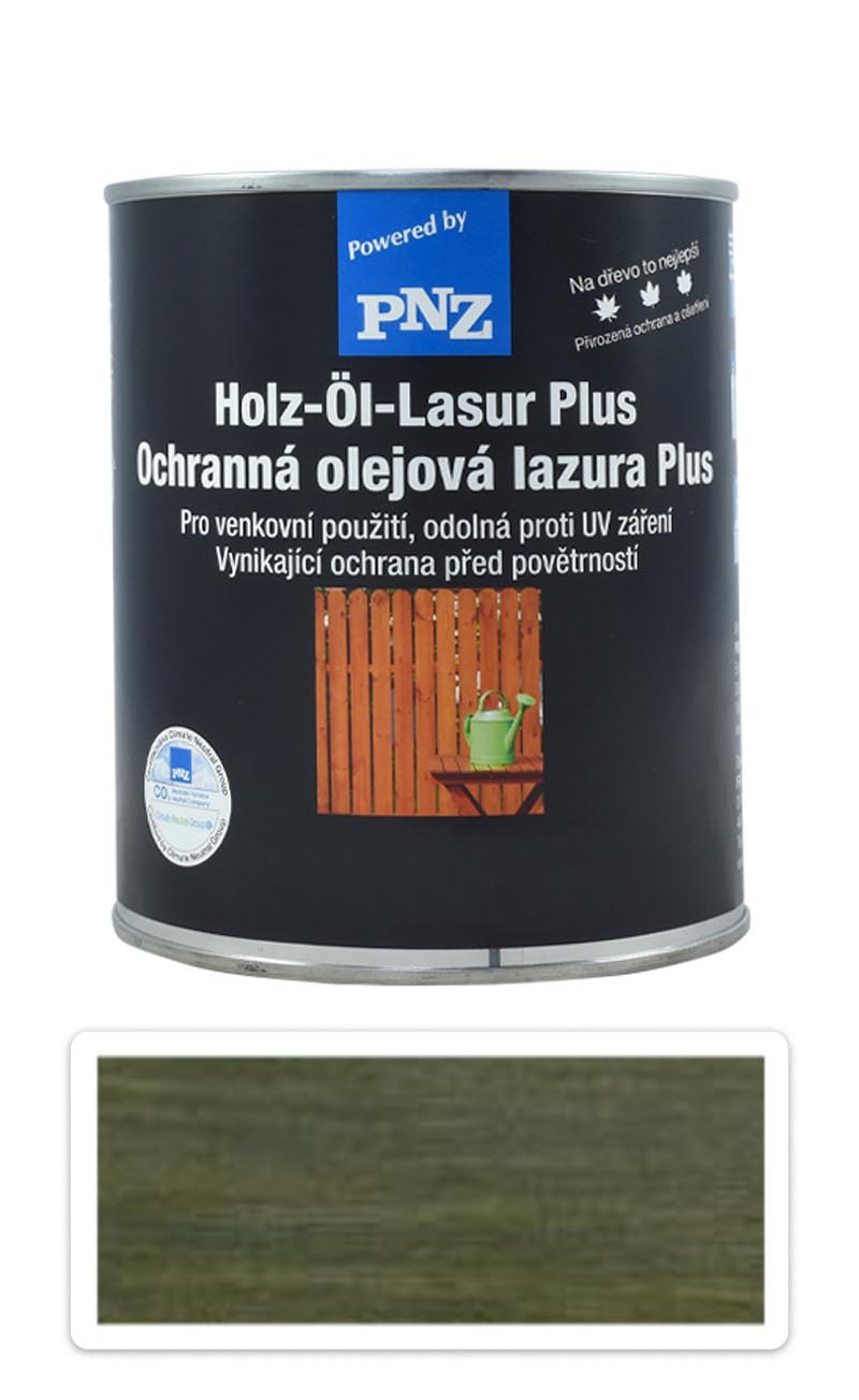 PNZ Ochranná olejová lazura Plus 0.75 l Jedlová zelená