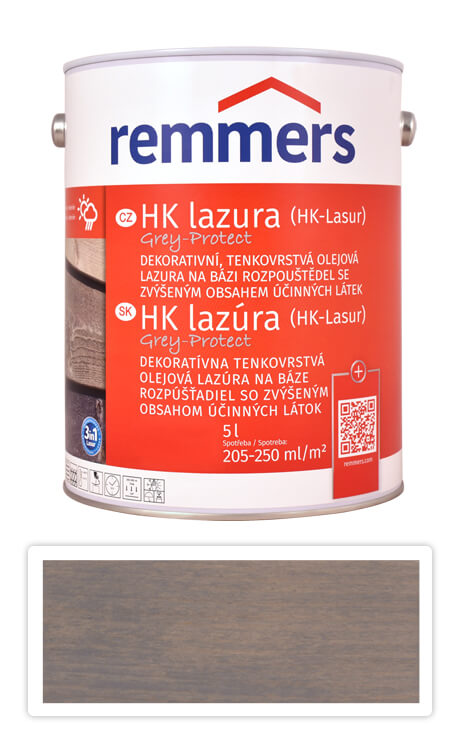 REMMERS HK lazura Grey Protect - ochranná lazura na dřevo pro exteriér 5 l Nebelgrau / Mlha FT 20930