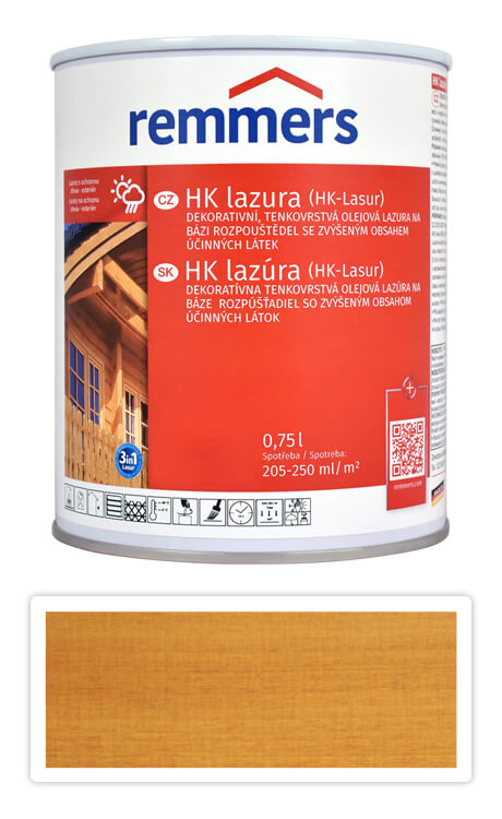 REMMERS HK lazura - ochranná lazura na dřevo pro exteriér 0.75 l Dub rustikální