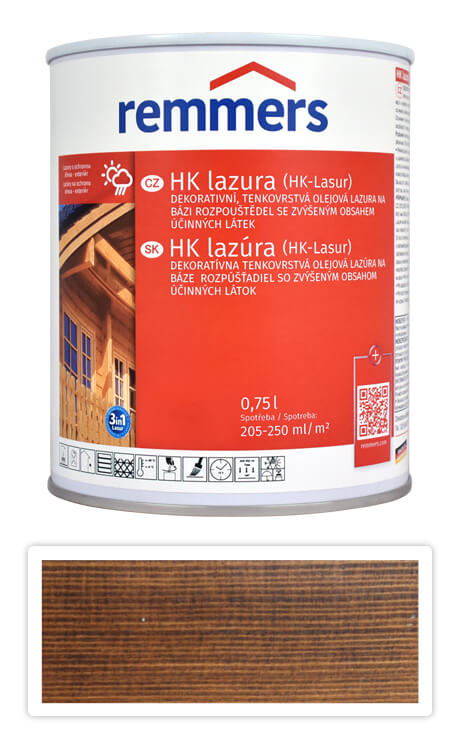 REMMERS HK lazura - ochranná lazura na dřevo pro exteriér 0.75 l Palisandr