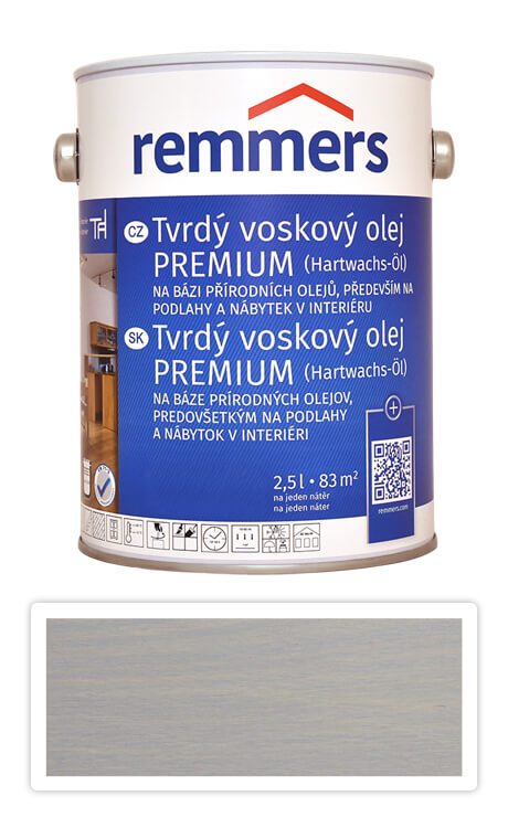 REMMERS Tvrdý voskový olej PREMIUM 2.5 l Fenstergrau / Okenní šedá FT 20931