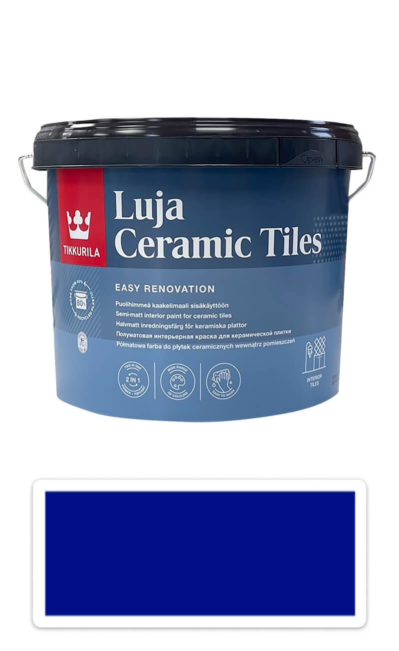 TIKKURILA Luja Ceramic Tiles - barva na keramické obklady 2.7 l Ultramarínová RAL 5002