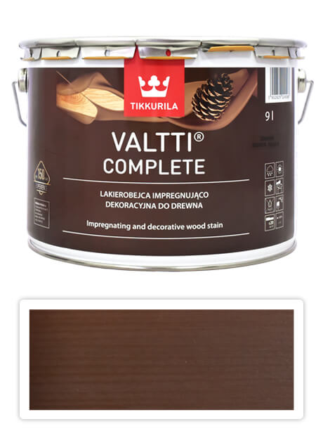 TIKKURILA Valtti Complete - matná tenkovrstvá lazura s ochranou proti UV záření 9 l Tatti 5071