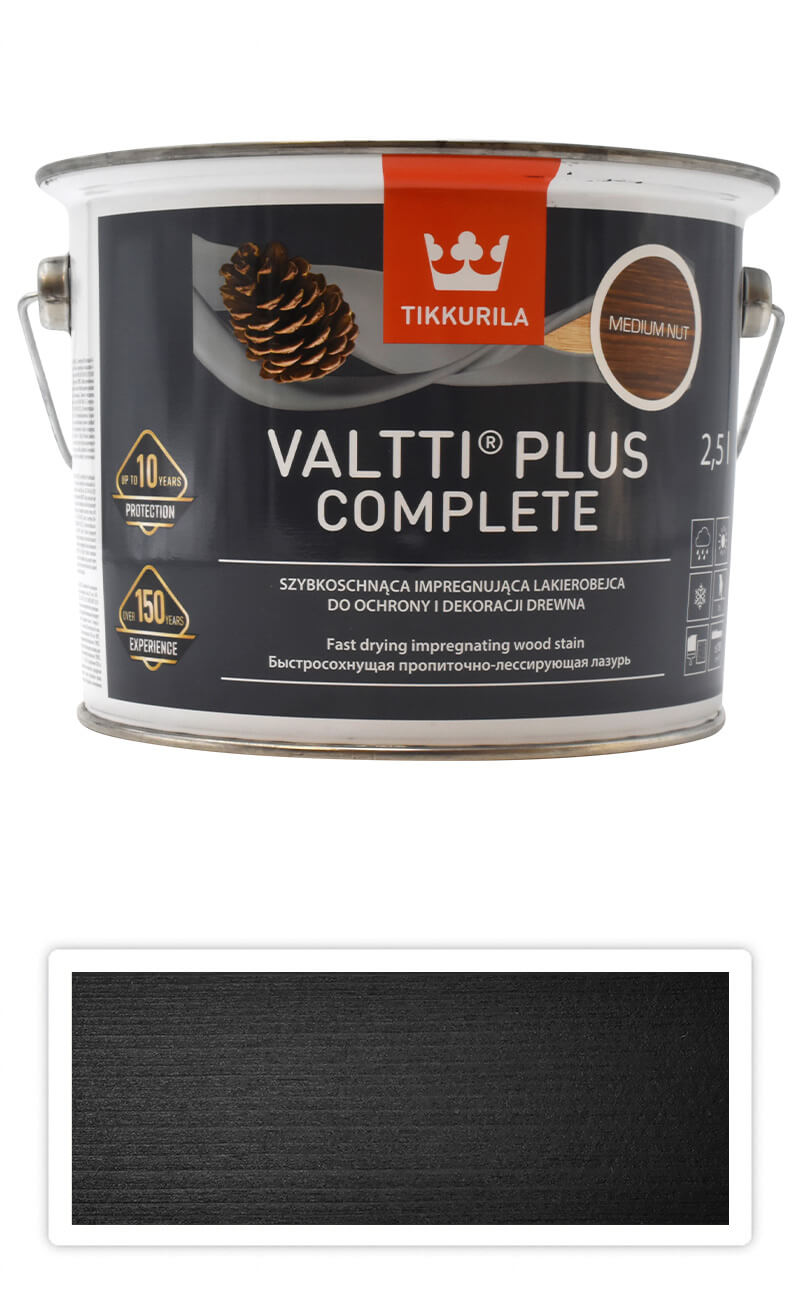 TIKKURILA Valtti Plus Complete - matná tenkovrstvá lazura 2.5 l Eben