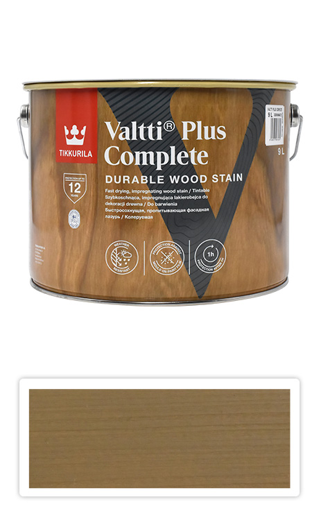 TIKKURILA Valtti Plus Complete - matná tenkovrstvá lazura 9 l Heinä 5064