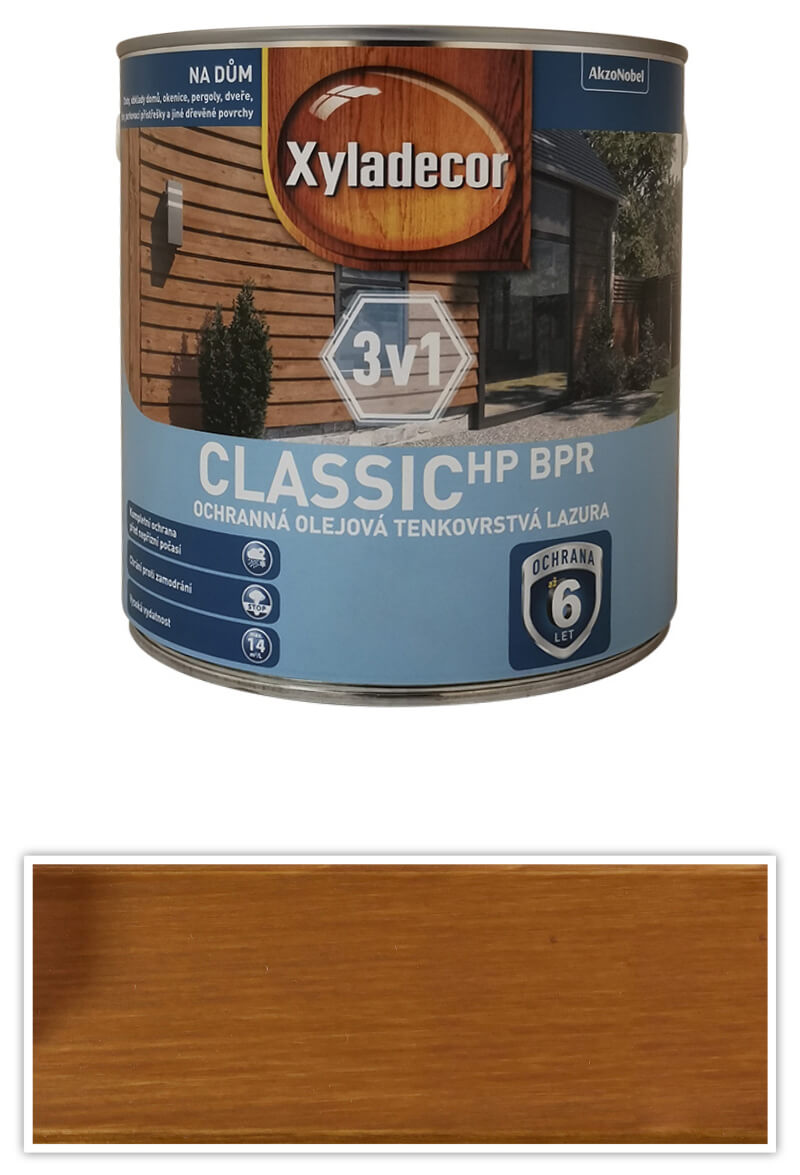 XYLADECOR Classic HP BPR 3v1 - ochranná olejová tenkovrstvá lazura na dřevo 2.5 l Antická pinie