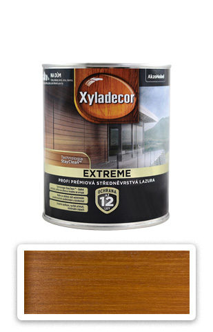 XYLADECOR Extreme - prémiová olejová lazura na dřevo 0.75 l Teak