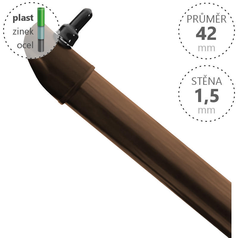 Vzpěra na plot DAMIPLAST poplastovaná