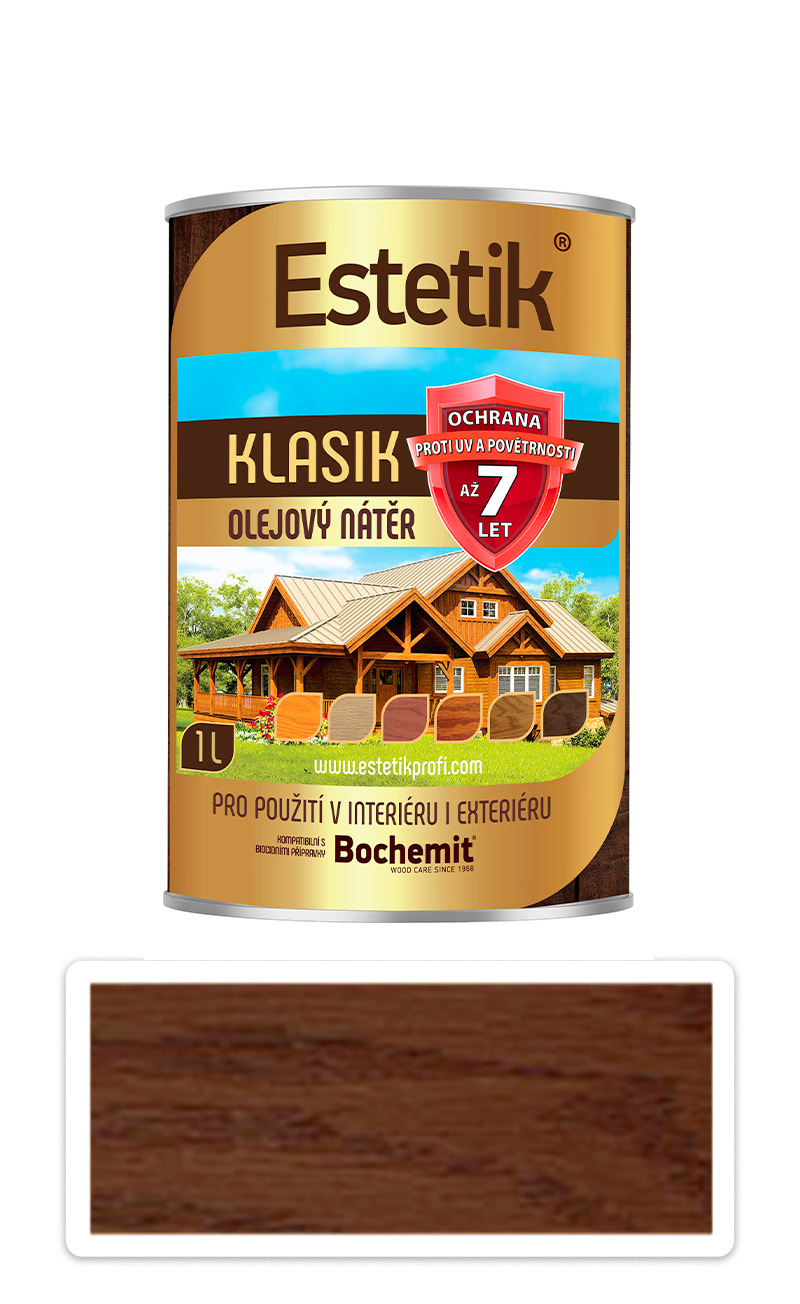 ESTETIK Klasik - tenkovrstvá olejová lazura 1 l Palisandr