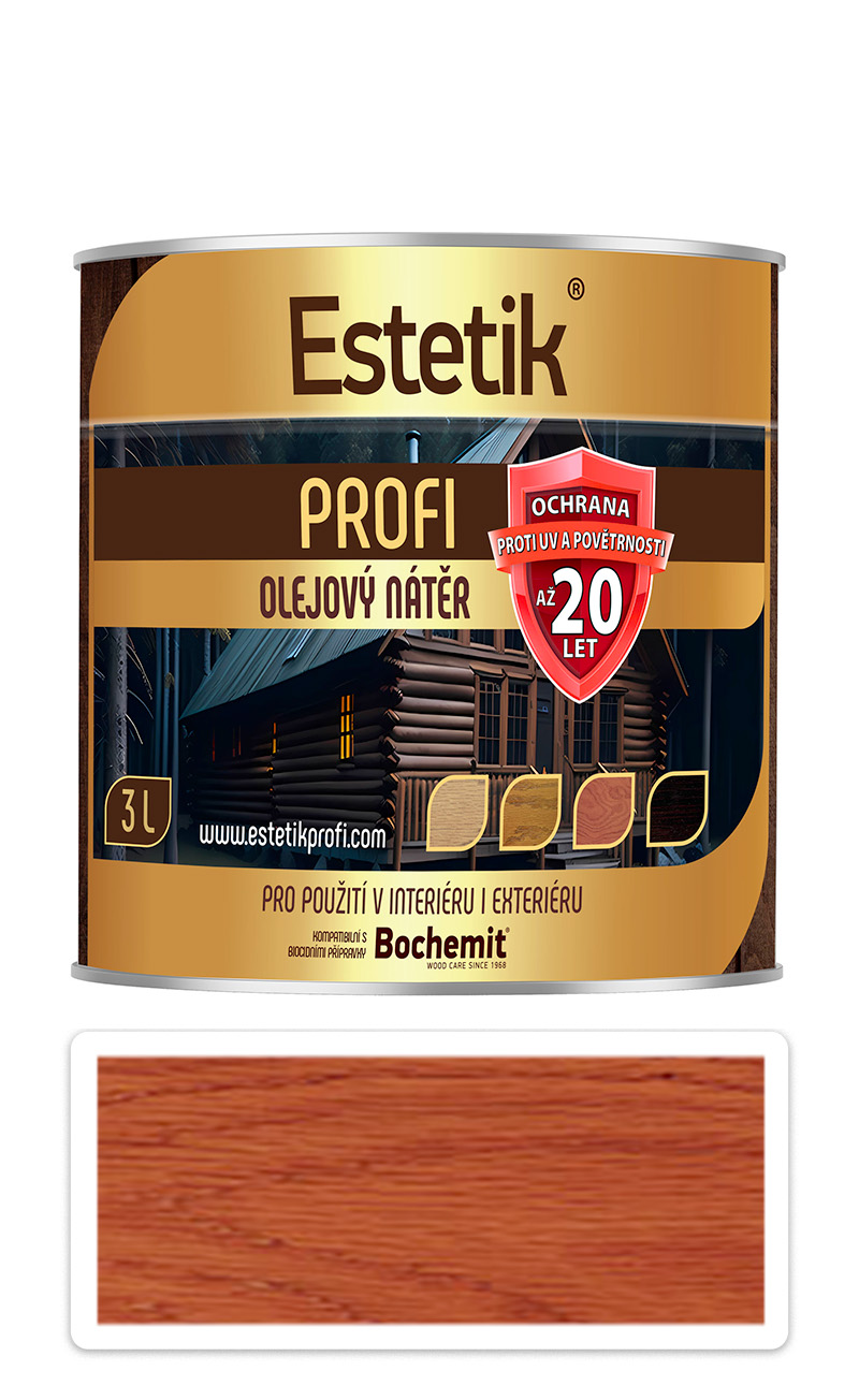 ESTETIK Profi - extrémně odolná olejová lazura 3 l Teak