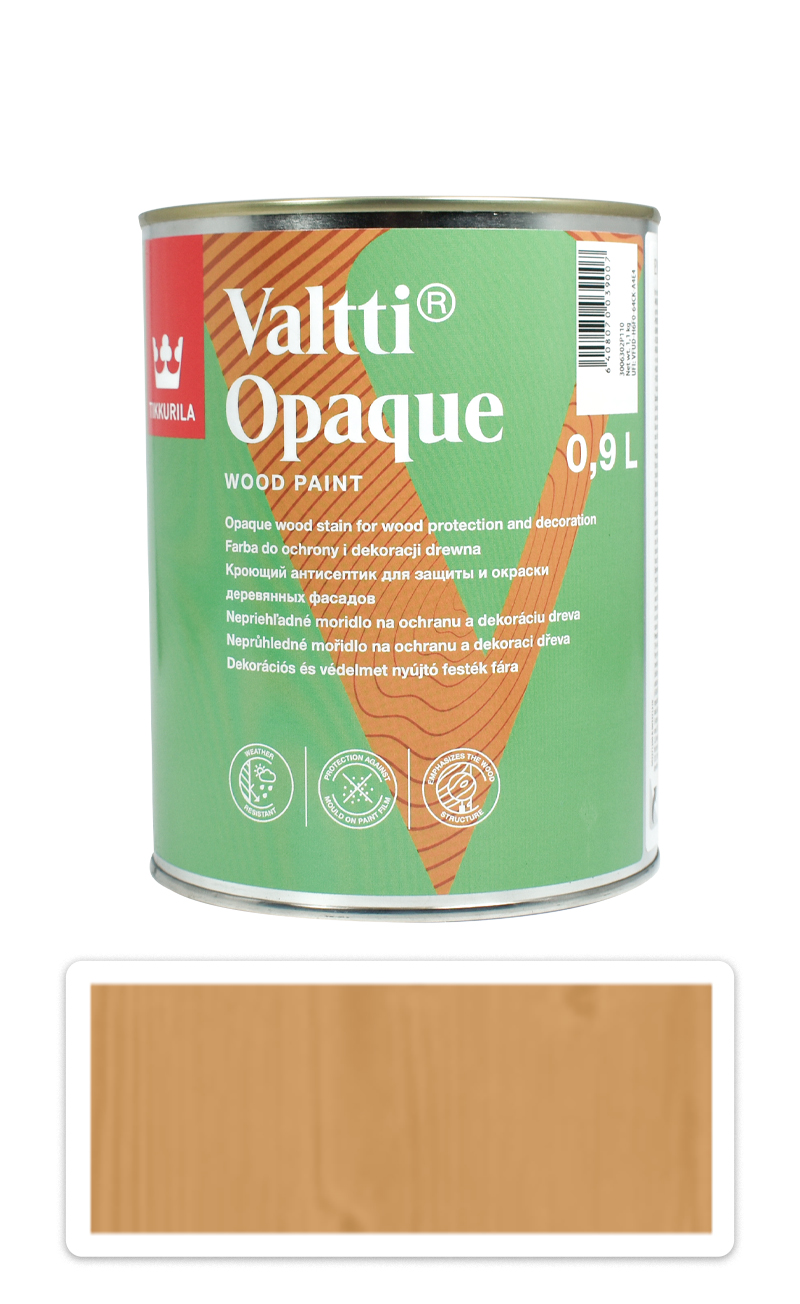 TIKKURILA Valtti Opaque - polomatná krycí barva na dřevo 0.9 l Q129