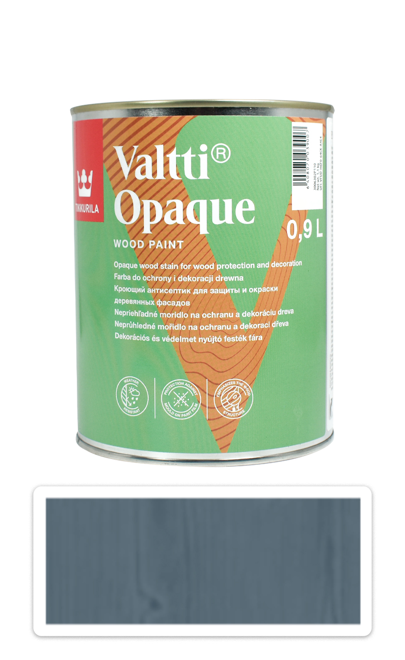 TIKKURILA Valtti Opaque - polomatná krycí barva na dřevo 0.9 l Q429