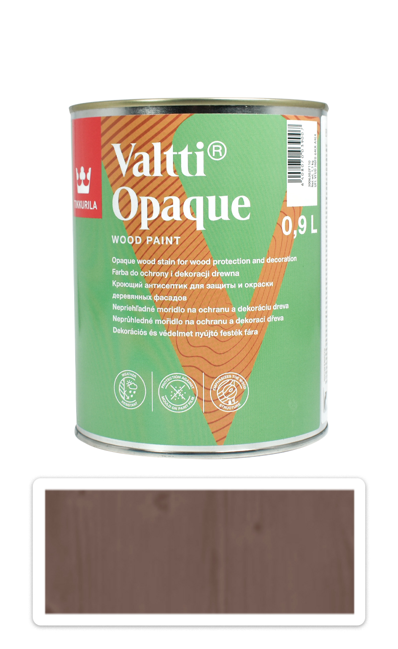 TIKKURILA Valtti Opaque - polomatná krycí barva na dřevo 0.9 l Q671