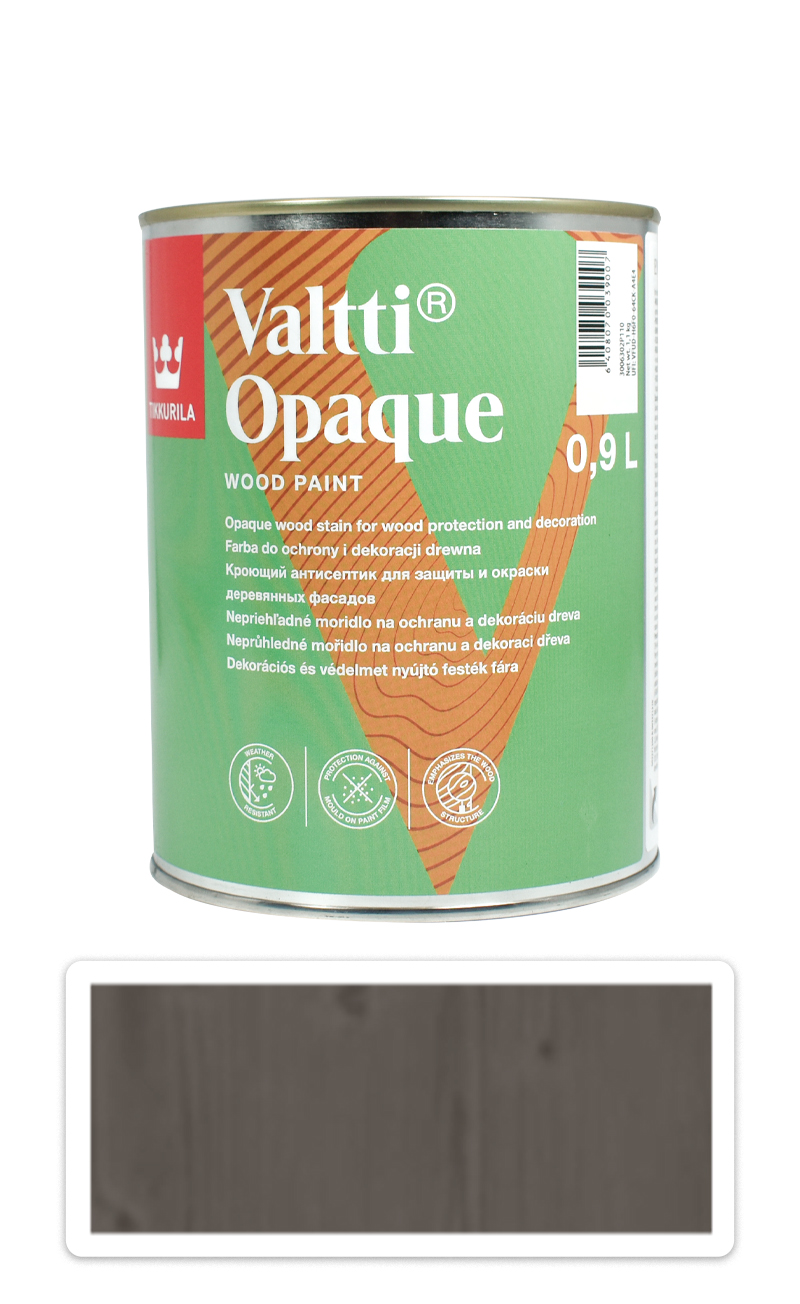 TIKKURILA Valtti Opaque - polomatná krycí barva na dřevo 0.9 l Q707