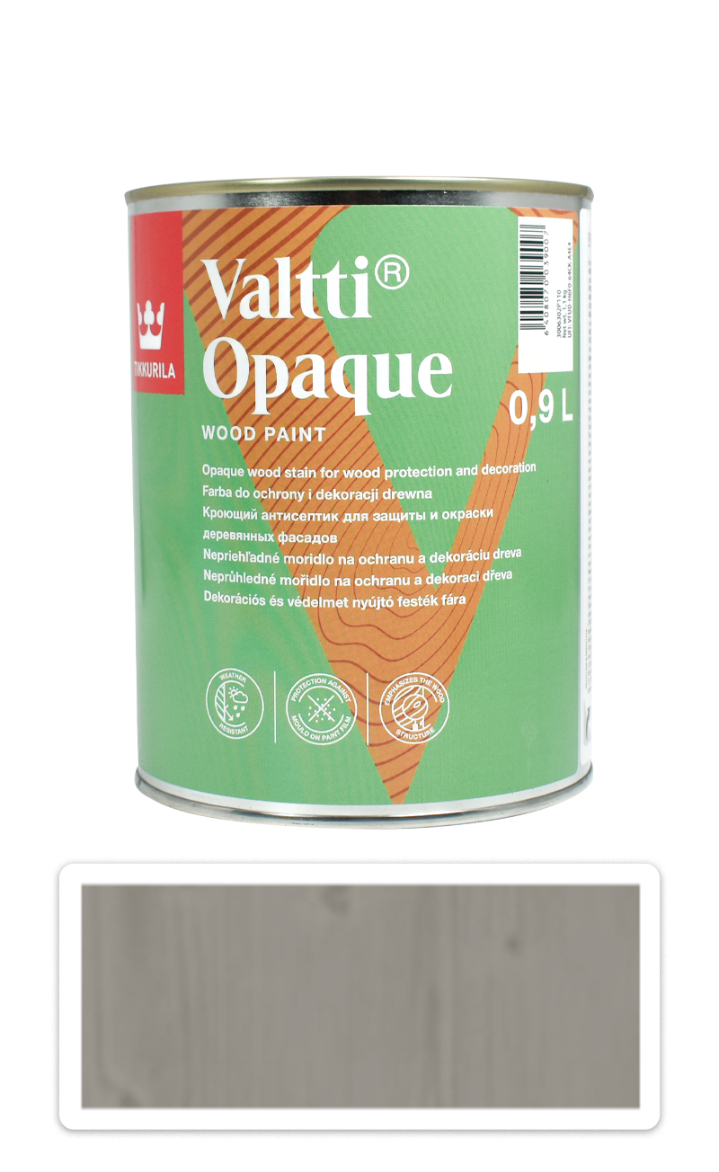 TIKKURILA Valtti Opaque - polomatná krycí barva na dřevo 0.9 l Q803