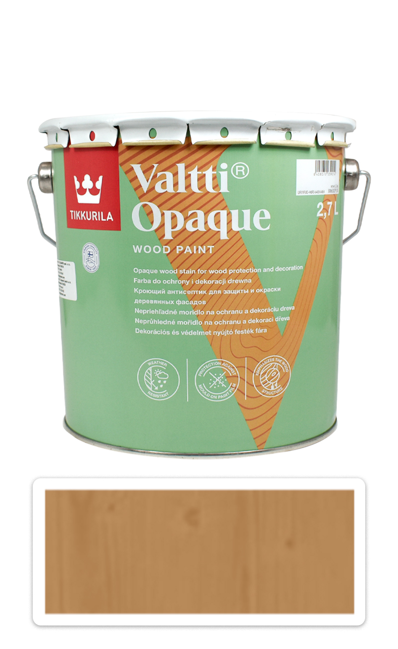 TIKKURILA Valtti Opaque - polomatná krycí barva na dřevo 2.7 l D105