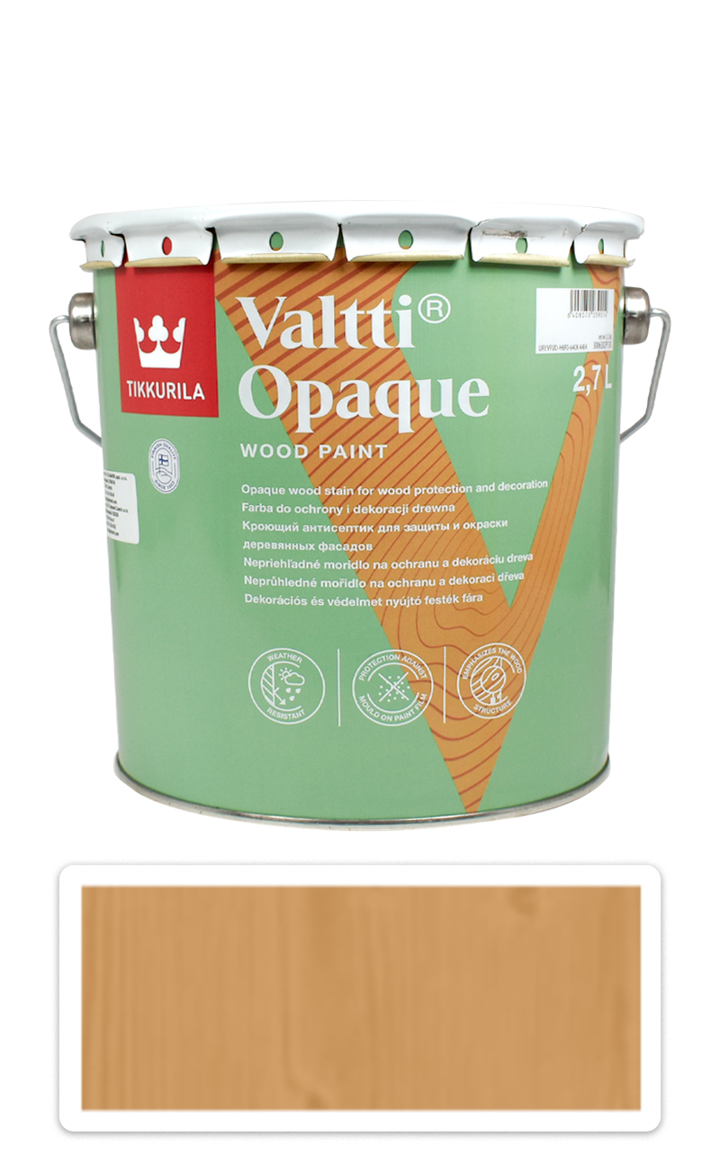 TIKKURILA Valtti Opaque - polomatná krycí barva na dřevo 2.7 l Q129