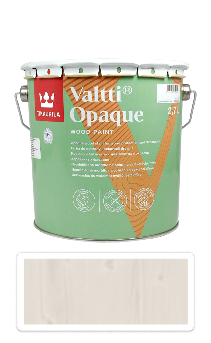 TIKKURILA Valtti Opaque - polomatná krycí barva na dřevo 2.7 l Q612