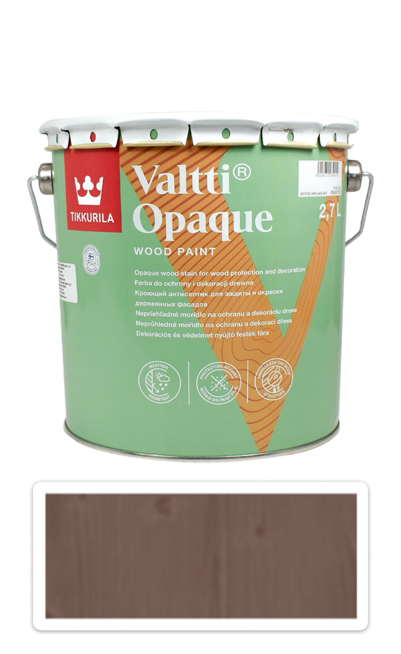 TIKKURILA Valtti Opaque - polomatná krycí barva na dřevo 2.7 l Q671