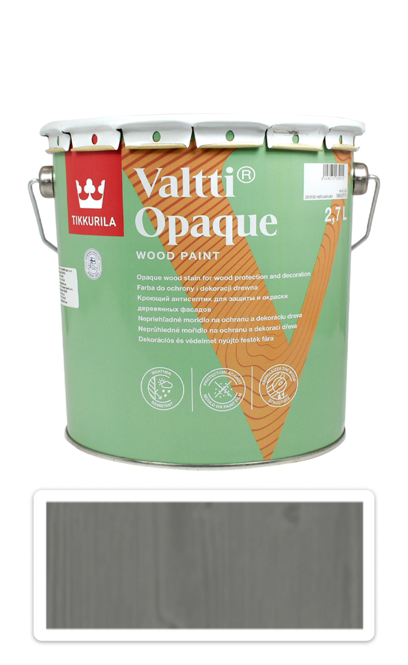 TIKKURILA Valtti Opaque - polomatná krycí barva na dřevo 2.7 l Q822