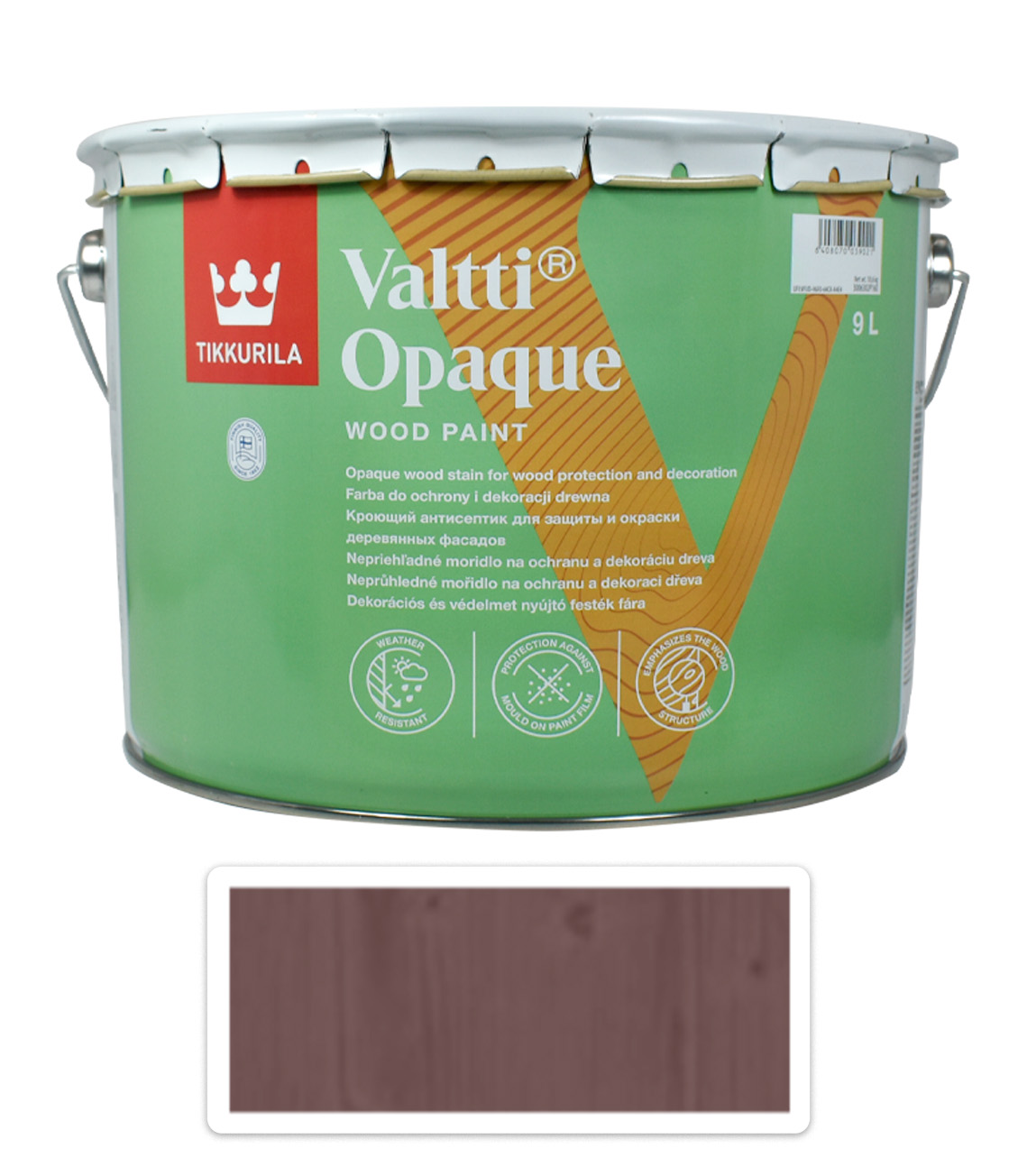 TIKKURILA Valtti Opaque - polomatná krycí barva na dřevo 9 l D110